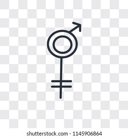 Transgender vector icon isolated on transparent background, Transgender logo concept