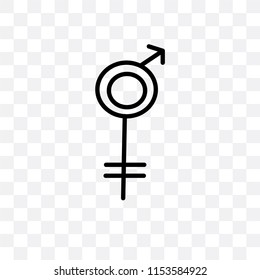 Transgender vector icon isolated on transparent background, Transgender logo concept