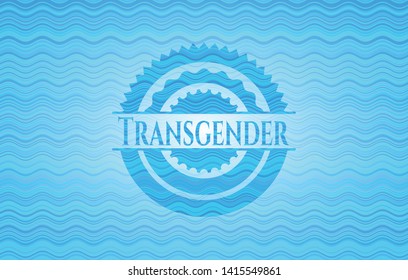 Transgender water style emblem. Vector Illustration. Detailed.
