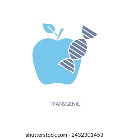 Symbol für transgene Konzeptlinie. Einfache Elementdarstellung. Umrisssymboldesign des transgenen Konzepts.
