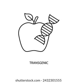transgenic concept line icon. Simple element illustration. transgenic concept outline symbol design.