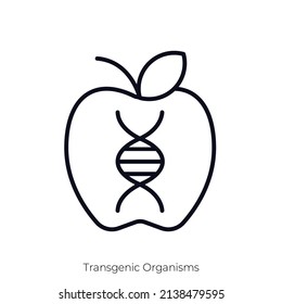 Transgenic Organisms icon. Outline style icon design isolated on white background
