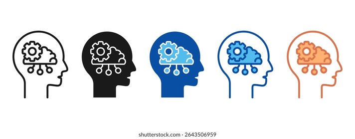 Transhumanism Icon Set Multiple Style Collection