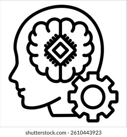 Transhumanism Simple Icon Vector Illustration Concept