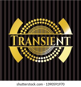 Transient gold shiny badge. Vector Illustration. Detailed.