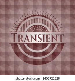 Transient red seamless geometric emblem.