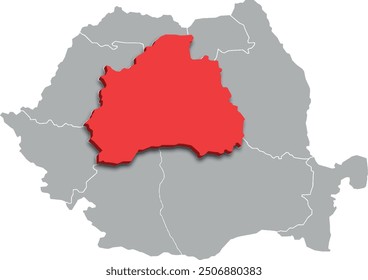 transilvania map ADMINISTRATIVE DIVISIONS of ROMANIA 3d isometric map