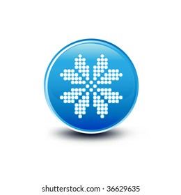 Transilvanian national motive in blue button