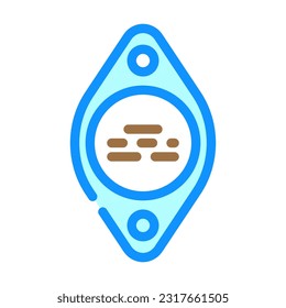 vector de icono de color de ingeniería eléctrica de transistores. signo de ingeniería eléctrica de transistores. ilustración de símbolo aislado