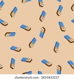 transistor electronic component isometric seamless pattern. transistor electronic component sign illustration