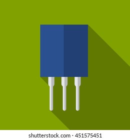 Transistor flat icon illustration isolated vector sign symbol