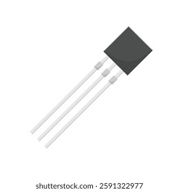 Transistor Flat Illustration. Clean Icon Design Element on Isolated White Background