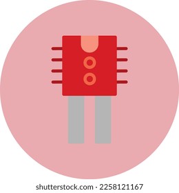 Transistor Flat Vector Icon Design