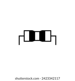 Transistor flat vector icon. Simple solid symbol isolated on white background