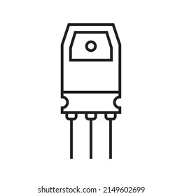 Transistor Icon Design. Vector Illustration