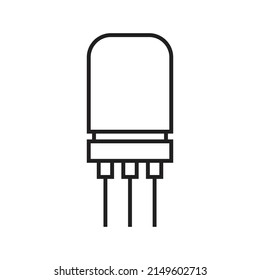 Transistor Icon Design. Vector Illustration