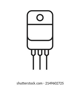 Transistor Icon Design. Vector Illustration