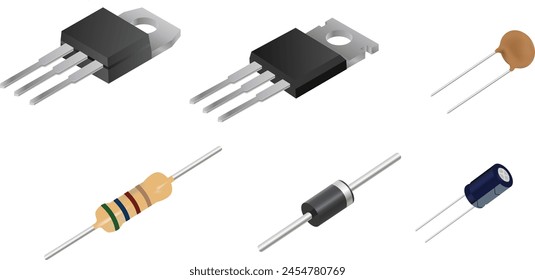 transistor icon on white background ,vector 