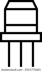 transistor icon. Thin linear style design isolated on white background