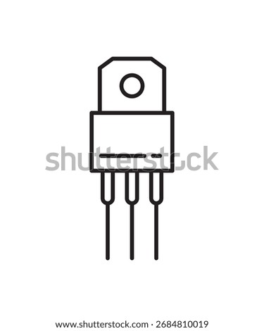 transistor icon, vector best line icon.