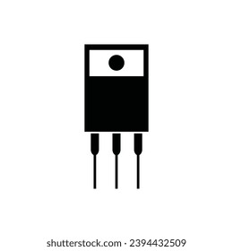 Transistor icon vector illustration logo design