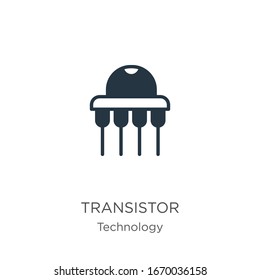 Transistor icon vector. Trendy flat transistor icon from technology collection isolated on white background. Vector illustration can be used for web and mobile graphic design, logo, eps10