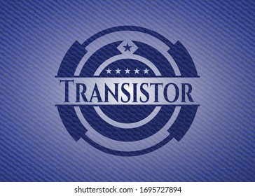 Transistor with jean texture. Vector Illustration. Detailed.