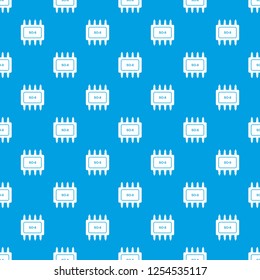 Transistor microchip pattern vector seamless blue repeat for any use