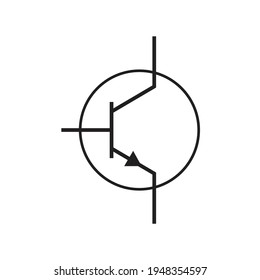 transistor schematic symbol vector illustration