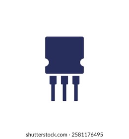 transistor or semiconductor icon on white