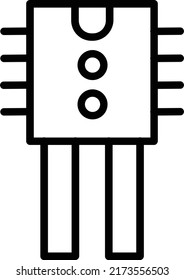 Transistor Vector line Icon Design