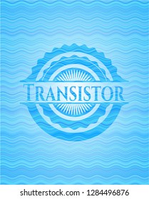 Transistor water concept emblem background.