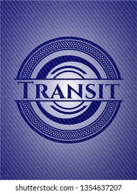 Transit  badge with jean texture