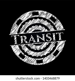 Transit  chalk emblem. Vector Illustration. Detailed.