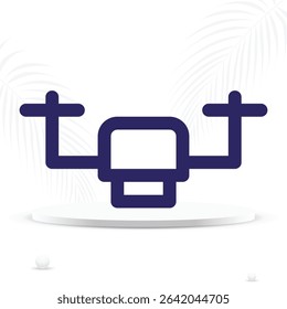 Transit drone icon illustrating fast aerial transport