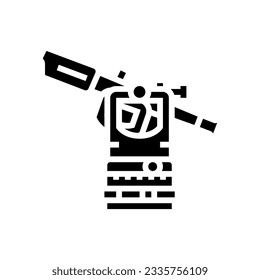 transit level tool civil engineer glyph icon vector. transit level tool civil engineer sign. isolated symbol illustration