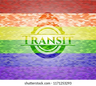 Transit  lgbt colors emblem 