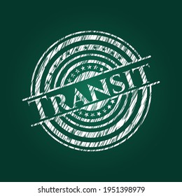 Transit  on chalkboard. Vector Illustration. Detailed. 