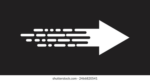 Transition Arrow raster illustration. Transition Arrow icon flat illustration design on Black background.