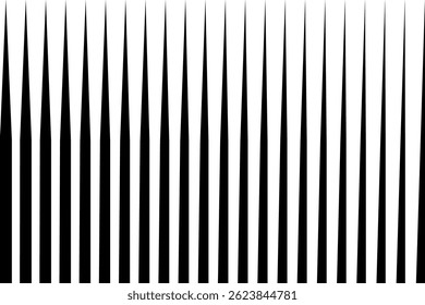 Transition from black to white with abstract geometric shapes. Striped pattern.