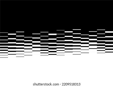 Transition from black to white with abstract pixels. Vector black and white background. For printing, wall decor, web, packaging.