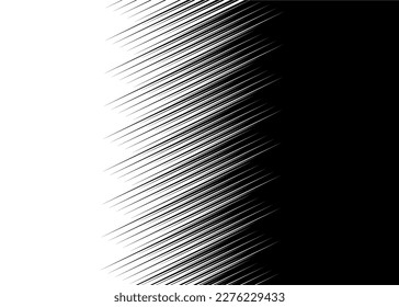 Transition from black to white abstract sharp lines, black and white pattern. Modern vector background.