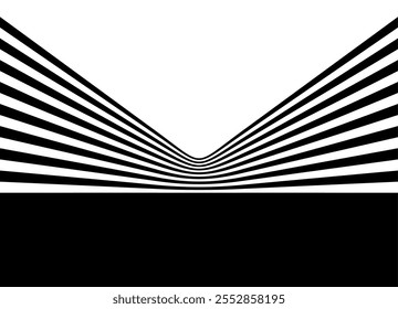 Transição do preto para o branco. Fundo vetorial moderno em estilo retrô. Esportes listrados preto e branco padrão de linhas. Para publicidade, as capas. Raios