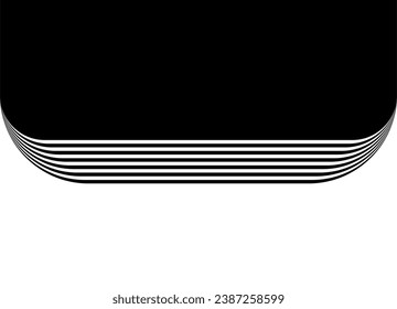 Transition from black to white with parallel lines with curved edges in a retro style. Striped vector pattern for covers, wall decor, posters, advertising... Universal   vector  background.
