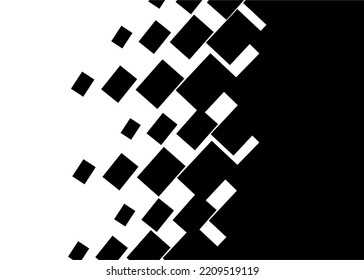 Transición de negro a blanco. Patrón blanco y negro. Antecedentes de vector pixelados abstractos