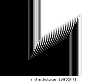 
Transition from black to white with thin broken lines. Striped pattern. Trendy vector background