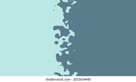 The transition from blue to grey with uneven border line, interpenetration of colors. Vector illustration