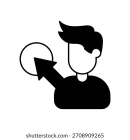Icono de transición con Vector de fondo blanco