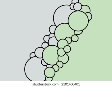 Transition from one color to another with abstract bubbles. Modern vector pattern. Vector background.