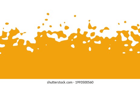 La transición del naranja al blanco con una línea de borde desigual, interpenetración de colores. Ilustración del vector